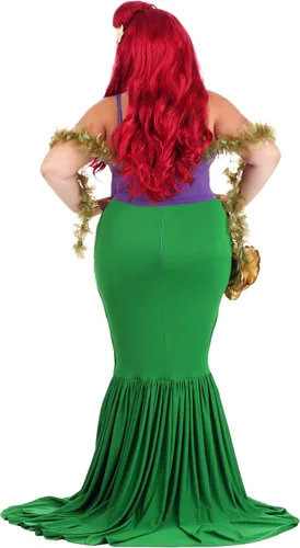 Vista 3 de Disfraz de sirena submarina para mujer de talla grande