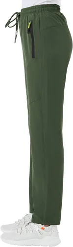 Vista 4 de BGOWATU Pantalones cargo de senderismo para mujer, de secado rápido, ligeros, resistentes al agua, con bolsillos con cremallera