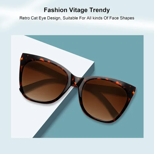 Vista 4 de WOWSUN Cat Eye Sunglasses for Women Polarized Cateye Sunnies