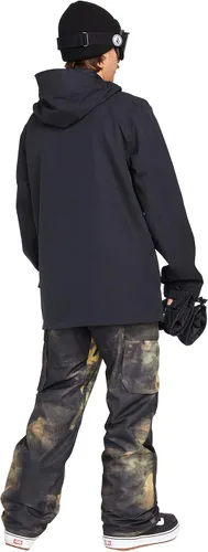 Vista 5 de Volcom Brighton - Chaqueta de snowboard con capucha para hombre Gris