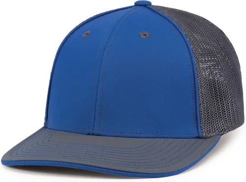 Vista 49 de Pacific Headwear Gorra unisex Pacific Headwear Trucker Flexfit® para adultos Grafito/Negro/Negro