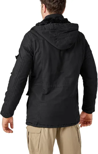 Vista 6 de CRYSULLY - Abrigo de invierno con capucha extraíble para hombre