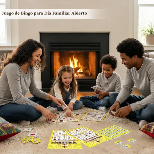 Vista 5 de FLYAB Juego de bingo bíblico para niños y adultos, tarjetas de bingo Amarillo