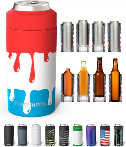 Vista 12 de Frost Buddy - Enfriador universal de latas, aislante de latas de acero Se adapta a latas delgadas de 12 onzas, 16 onzas, niños altos