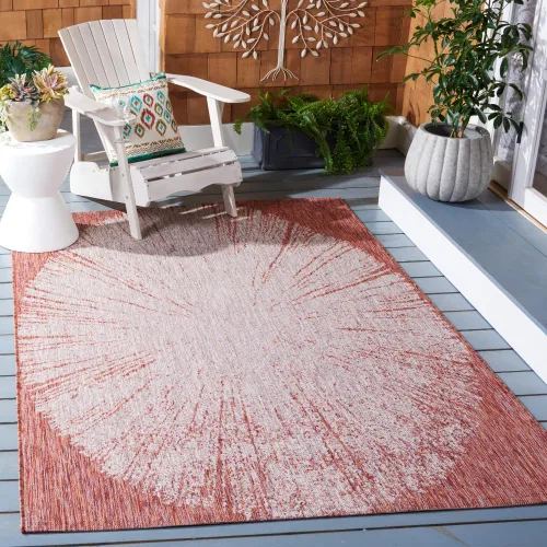 Vista 38 de Safavieh Courtyard Collection CY8893 - Alfombra decorativa para interiores y exteriores, no desprende pelusa, fácil de limpiar, 2 x 3 pies 7 beige