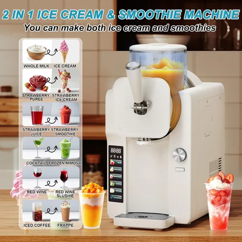 Vista 2 de Máquina para hacer helados, máquina de helado suave y máquina de granizado para el hogar, hace helado, yogur congelado, gelato, batidos
