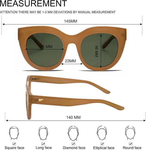 Vista 4 de VANLINKER Nueva versión de moda polarizado ojo de gato gafas de sol para las mujeres retro oversize sunnies VL9690