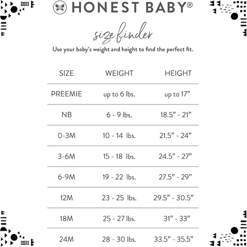 Vista 6 de HonestBaby Multipack Short Romper Sets and Dresses 100% Organic Cotton for Infant Baby and Toddler Boys, Girls, Unisex