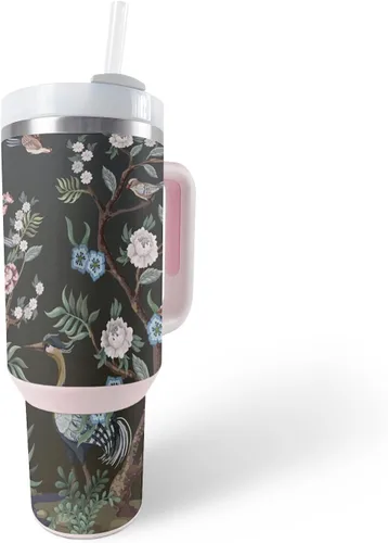 Vista 5 de MightySkins Skin - Vaso de vinilo compatible con Stanley The Quencher H2.0 FlowState de 40 onzas, diversión de los años 90, protectora, duradera