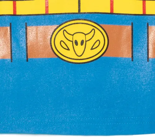 Vista 6 de Disney Pixar Toy Story Woody - Conjunto de camiseta y pantalones cortos de malla para niños pequeños a grandes