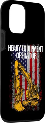 Vista 3 de Funda para excavadora de retroexcavadora con bandera de Estados Unidos para iPhone 12 mini