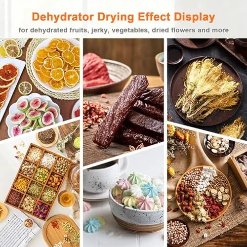 Vista 7 de Electric Food Dehydrator Machine, 700W Adjustable Temperature & 24-Hour Timer, 6 Stainless Steel Trays for Jerky, Meat, Fruits, Vegetables, Herbs