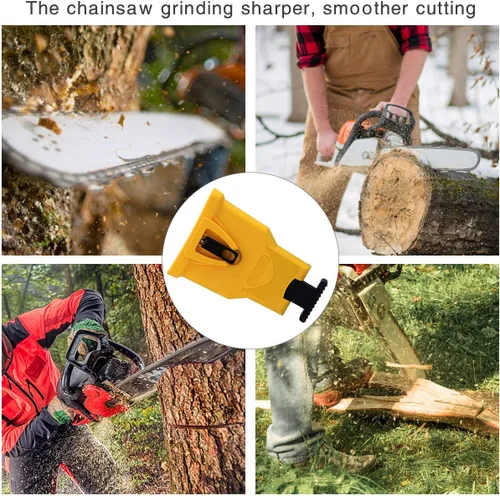 Vista 7 de SDMS Chainsaw Sharpener, Portable Chain Saw Blade Teeth Sharpener Work Sharp Fast-Sharpening Stone Grinder Tools Suitable for 14/16/18/20 Inch