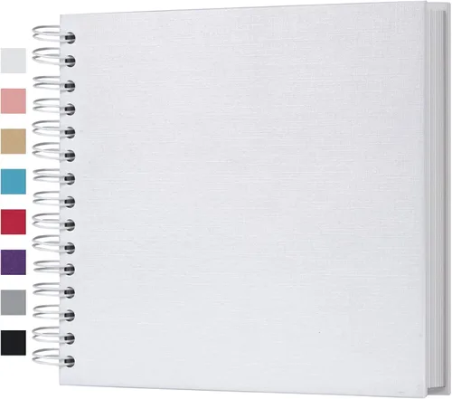 Vista 31 de potricher Álbum de Recortes DIY de 7 x 7 Pulgadas, 40 Páginas, Tapa Dura, Papel Kraft, Álbumes de Fotos para Recortes, Libro de Recuerdos para Bodas
