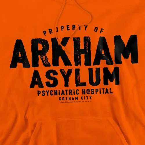 Vista 2 de Trevco Batman Arkham Asylum - Sudadera con capucha unisex para adultos Naranja