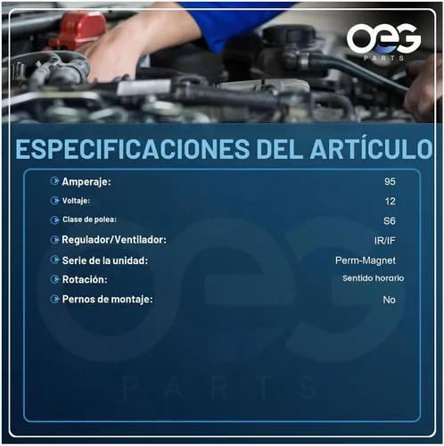 Vista 3 de Parts Player - Alternador nuevo para Ford Bronco Escort Ranger & Mazda 95 Amps