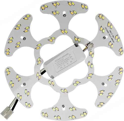 Vista 9 de Kit de luz de anillo de ventilador de techo de montaje empotrado LED de 24 W, panel de motor de luz LED de reajuste, 3 CCT: 3000K 4500K 6000K