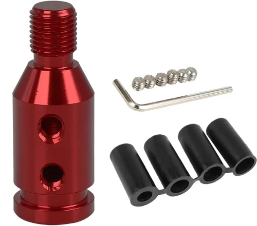 Vista 9 de X AUTOHAUX M12 X 1.25 Adaptador de pomo de cambio de marcha universal para coche, negro, para palanca de cambios sin rosca Black, Universal, Car
