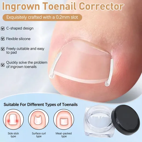 Vista 6 de Juego de corrector profesional de uñas encarnadas con tiras correctoras, kit de eliminación de uñas encarnadas, juego de herramientas de pedicura