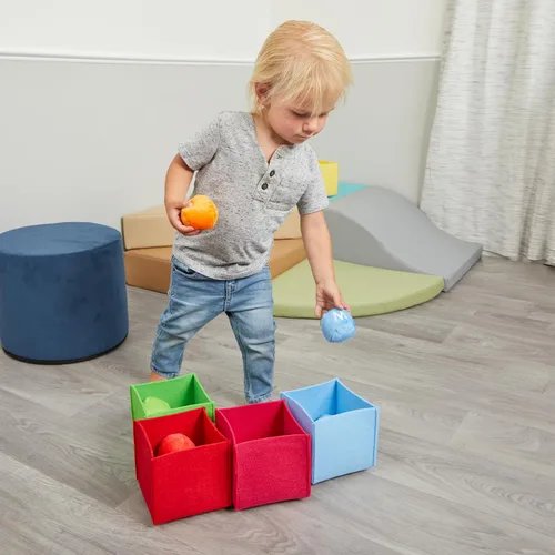 Vista 7 de ABC - Bolas clasificadoras con cajas, 26 bolas de felpa y 6 cajas blandas