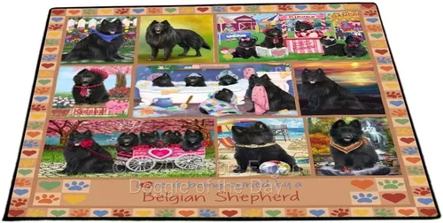 Vista 14 de Doggie of the Day Belgian Shepherd Dogs Floor Mat - 4th of July Independence Day - Best Dog Doormat - Protector Decor - Unique Portrait Art