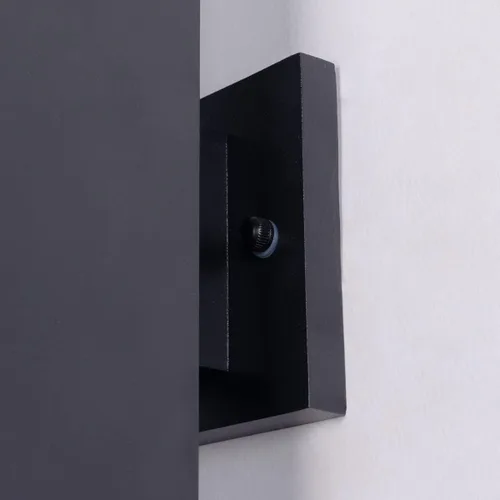 Vista 6 de mirrea Moderna luz de porche al aire libre en 2 luces con tubo rectangular de aluminio y cubierta de vidrio templado, aplique de pared impermeable