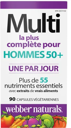 Vista 12 de Webber Naturals Más de 50 cápsulas vegetarianas más completas para hombres, 90 cápsulas vegetarianas