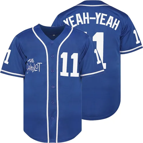 Vista 8 de The Sandlot Benny The Jet Rodriguez Michael Squints Palledorous Alan Yeah-Yeah McClennan Bel Air Jersey de Béisbol con Impresión 3D