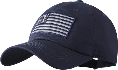 Vista 51 de IIN Gorra de béisbol con bandera estadounidense para hombres y mujeres, de perfil bajo, militar, militar, militar, para papá