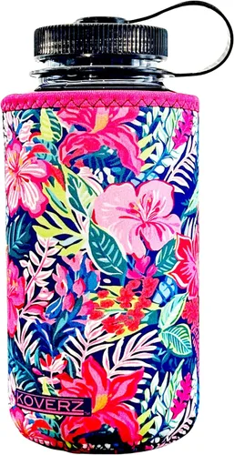 Vista 41 de Funda de neopreno para botella de agua Koverz, funda de neopreno, se ajusta a botellas de agua de 24-30 oz, lavable y reutilizable, tamaño grande