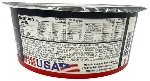 Vista 2 de PhoLicious Instant Beef Pho, auténtico kit de sopa de fideos de arroz vietnamita con mezcla de especias y caldo, alternativa de fideos ramen, comida
