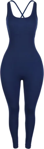 Vista 9 de AUROLA Women Jumpsuits for Workout Yoga Gym, Seamless Strappy One Piece Padded Bra Bodysuits