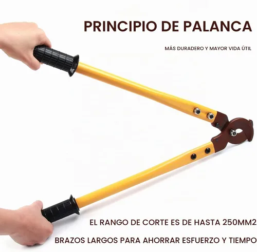Vista 4 de LK-250 Cortadores de cables resistentes, alicates de corte de alambre de brazo largo multifuncionales que ahorran mano de obra, cortadores de cables
