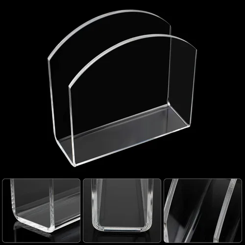Vista 3 de Servilleteros acrílicos para mesas, servilleteros de papel para mesa, dispensador de cajas de pañuelos independientes para cena, cocina