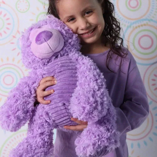 Vista 6 de Oso de peluche morado de 14 pulgadas