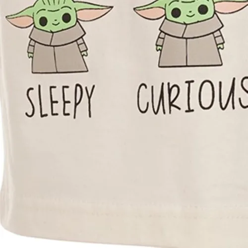 Vista 6 de STAR WARS The Mandalorian The Child - Conjunto de camiseta atlética y pantalones cortos de malla para bebés a niños grandes