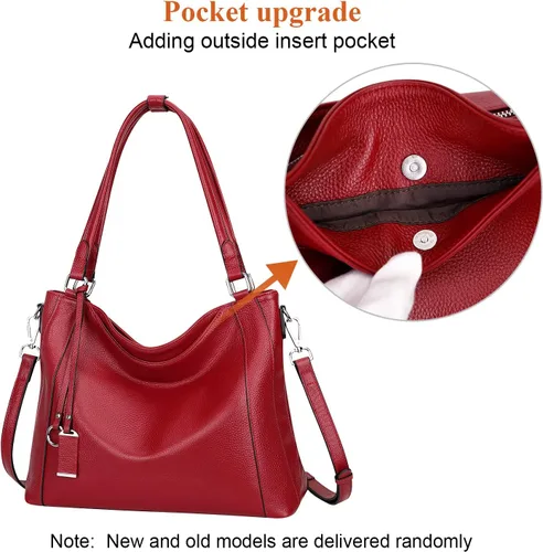 Vista 3 de Over Earth Bolsos de cuero suave para mujer, bolso de hombro tipo hobo grande