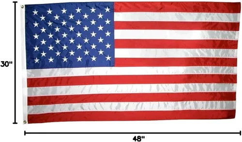 Vista 9 de Annin Flagmakers Bandera Estadounidense de Nailon para Todo Tipo de Clima SolarGuard Nyl-Glo, 2.5 x 4 pies (Modelo 2440) 100% FABRICADO en Estados