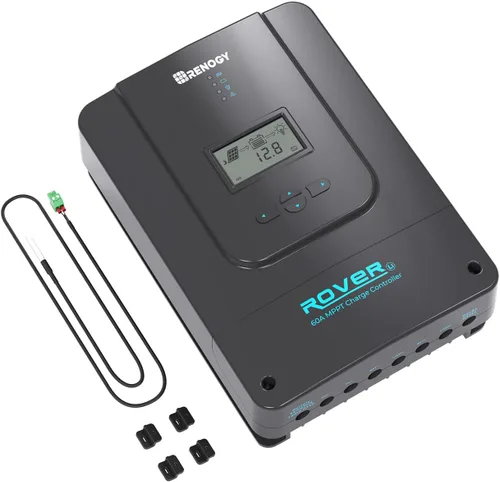 Vista 15 de Renogy Rover 30A 12V/24V Auto DC Entrada MPPT Controlador de Carga Solar, Parámetro Ajustable, Pantalla LCD, Regulador de Panel Solar Apto