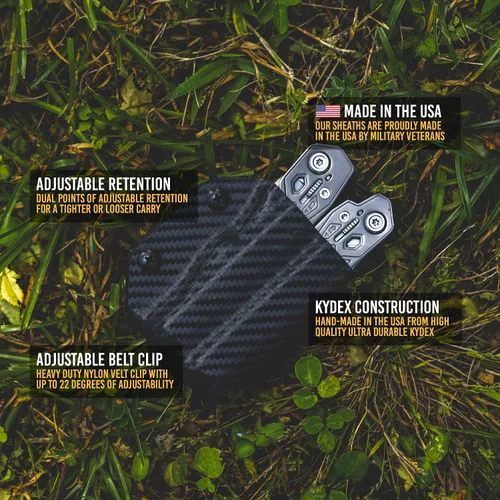 Vista 2 de Clip & Carry Kydex - Funda multiherramienta para armazón Gerber, fabricada en Estados Unidos (multiherramienta no incluida), funda para múltiples