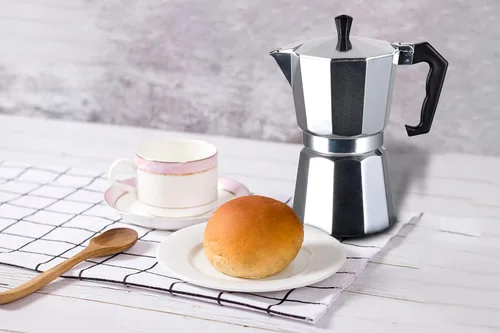 Vista 6 de Kitchen Sense - Cafetera de aluminio pulido (3 tazas)