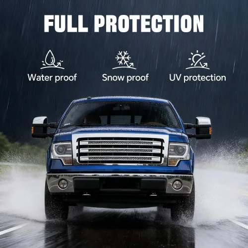 Vista 3 de PIT66 Protectores de parachoques delantero, almohadillas compatibles con Ford F150 2009-2014/no compatible con Harley Edition Driver and Passenger