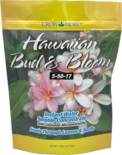 Vista 6 de Grow More Fertilizante Hawaiian Bud and Bloom 5-50-17 Libre de Urea - 1.5 libras de Fertilizante Potenciador de Floración Soluble en Agua