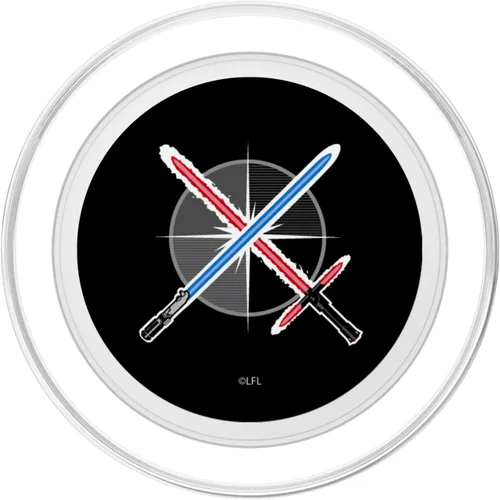 Vista 2 de Star Wars PopSockets MagSafe PopGrip con sable de luz azul vs rojo para iPhone