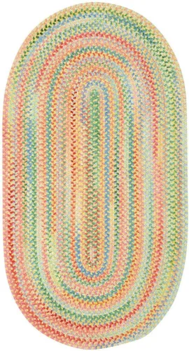 Vista 6 de Capel Rugs Baby's Breath - Alfombra ovalada trenzada (2 x 3 pulgadas), color natural