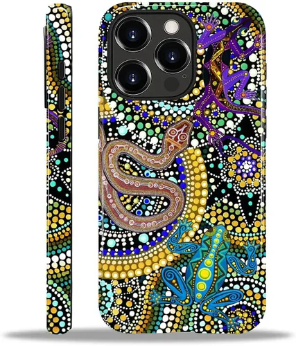 Vista 59 de Funda para iPhone 11, resistente híbrida 2 en 1, protección completa contra golpes con acabado brillante, diseño de collage de tela a cuadros