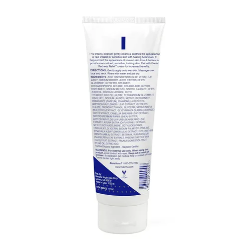 Vista 7 de TriDerma Paquete de alivio del enrojecimiento facial, limpiador facial suave más crema facial hidratante, tratamiento calmante diario