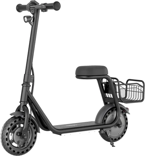 Vista 8 de Hiboy Q2 Lite Electric Scooter for Kids w/Seat, 3-Speed, Brake, Ages 4-10 Negro