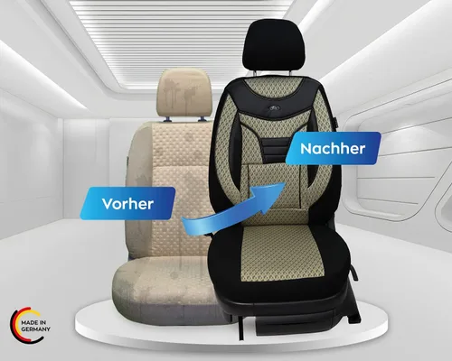 Vista 4 de BREMER SITZBEZÜGE Fundas de asiento personalizadas para Suzuki Jimny 1 902 902 - Negro/Beige