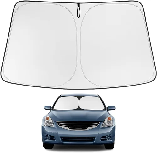 Vista 69 de Proadsy Parasol para parabrisas Rivian R1S 2022-2025 2026 de 4 capas plegable, protector de parasol frontal que bloquea los rayos UV, mantiene